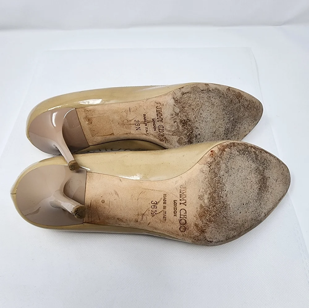 Jimmy Choo Nude Patent Pumps 38.5